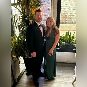 Lulus Perfect Refinement Emerald Satin Pleated Maxi Dress